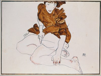 Mujer sentada, 1912 de Egon Schiele